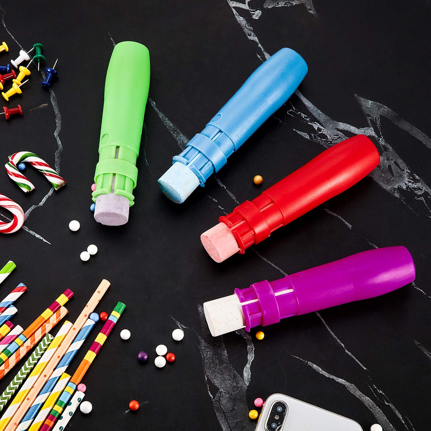 Outus adjustable-length chalk holder fits standard chalk easily.