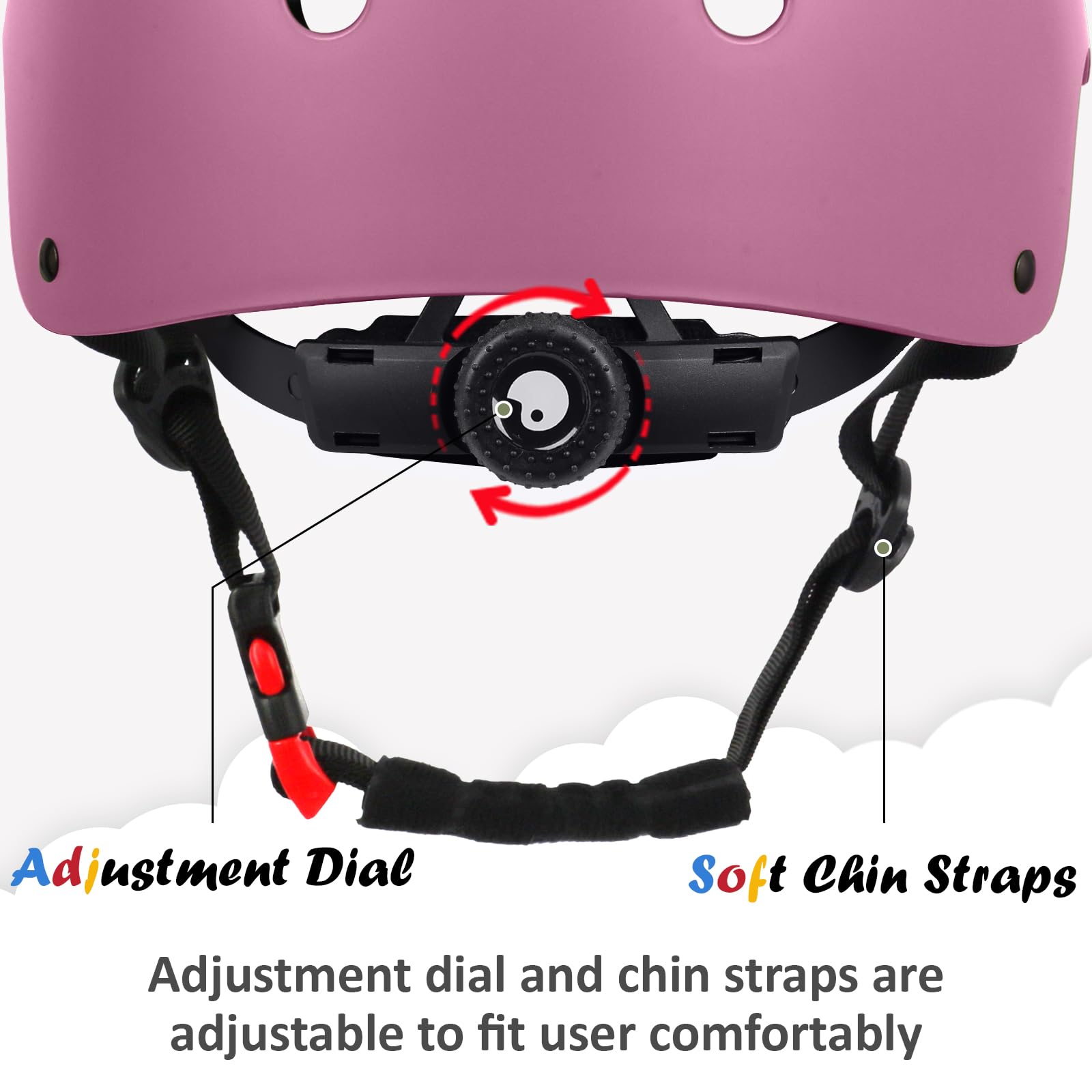 OUWOER helmet adjustment dial highlights easy fit for growing kids