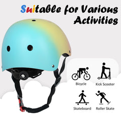 OUWOER Kids Bike Helmet side profile shows compact protective design.