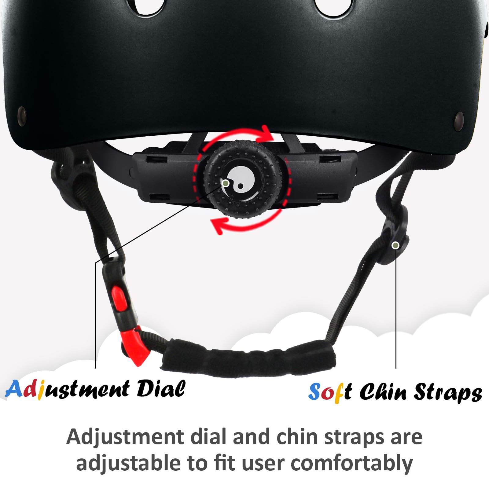 OUWOER kids bike helmet ventilation highlights 11 vents for cool, comfortable rides.
