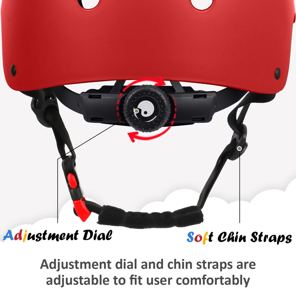 OUWOER kids bike helmet dial adjustment for snug, customizable fit.