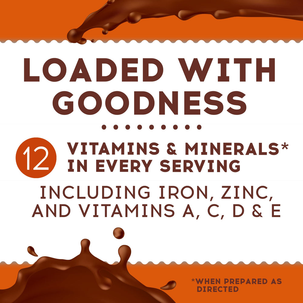 Ovaltine dairy-free milk mix with almond milk for flavor.