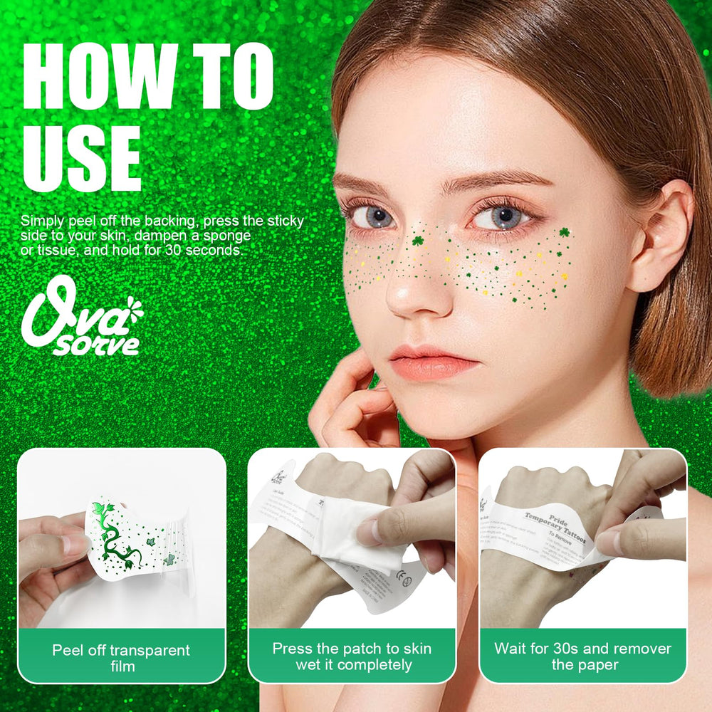 Ovasorve shimmering clovers blend tradition with modern sparkle.