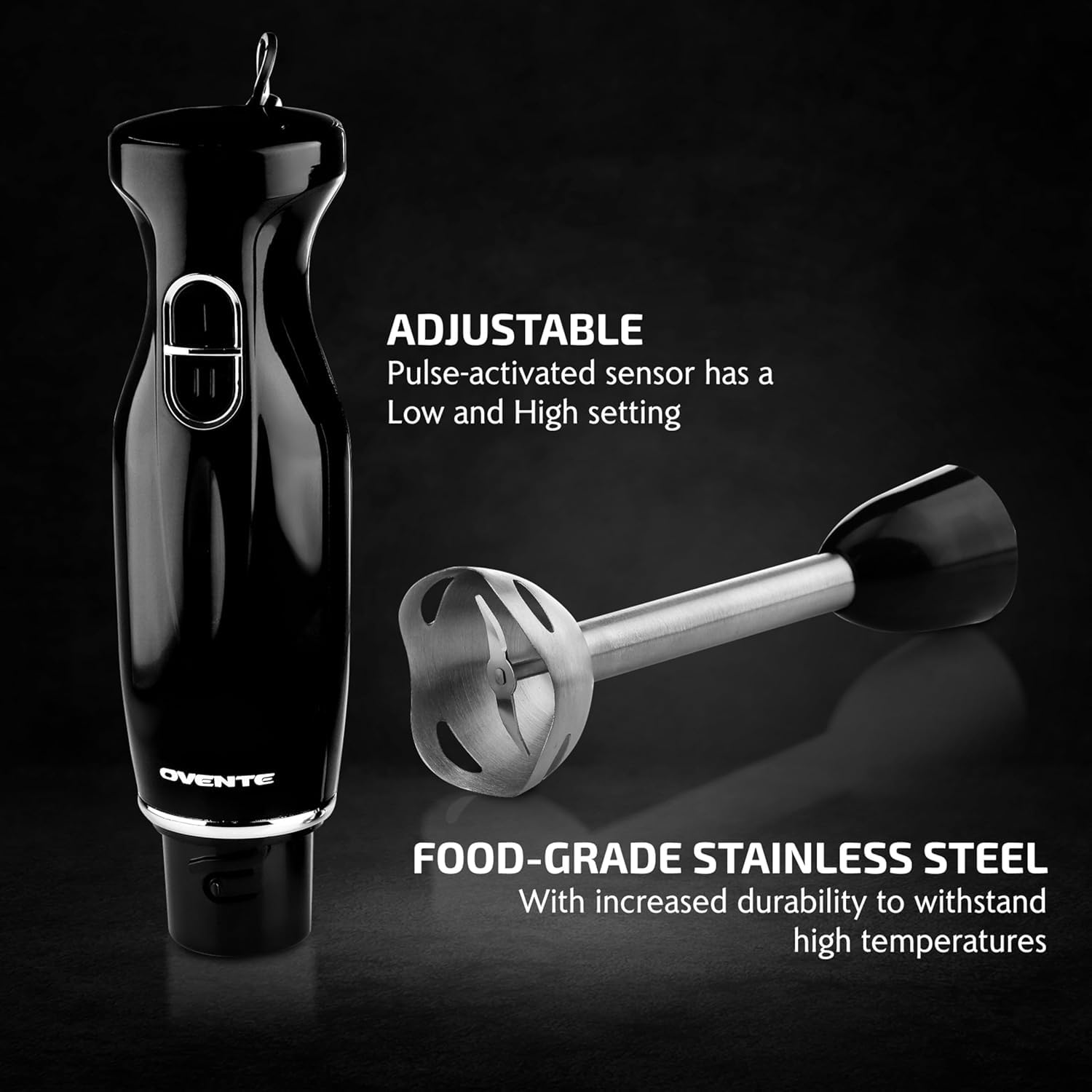 OVENTE compact design fits bowls and pots for easy blending