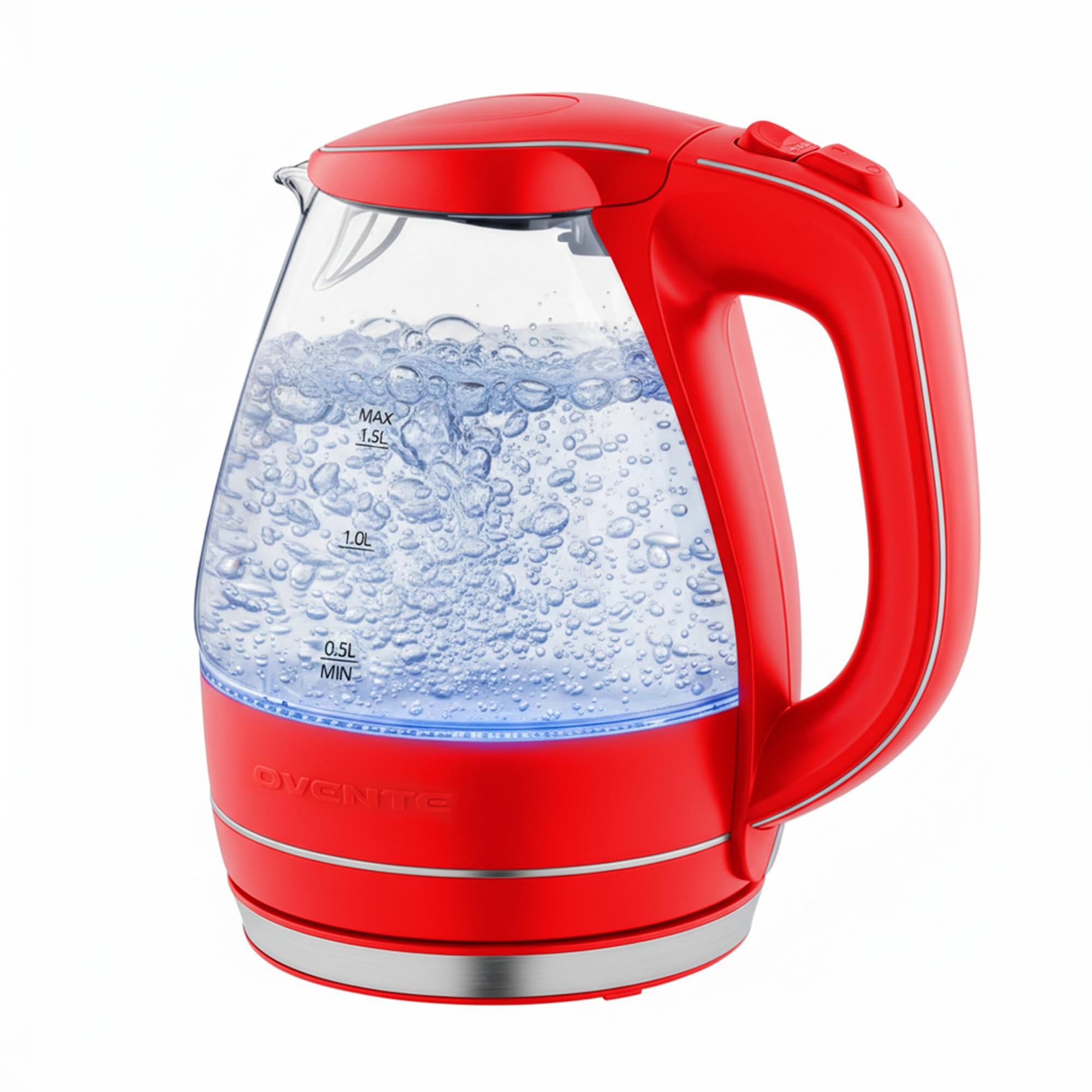 OVENTE KG83R with blue LED glow for ambient boiling sessions