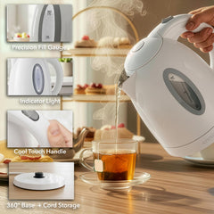 OVENTE KP72W cool-touch handle visible for safe, comfortable use