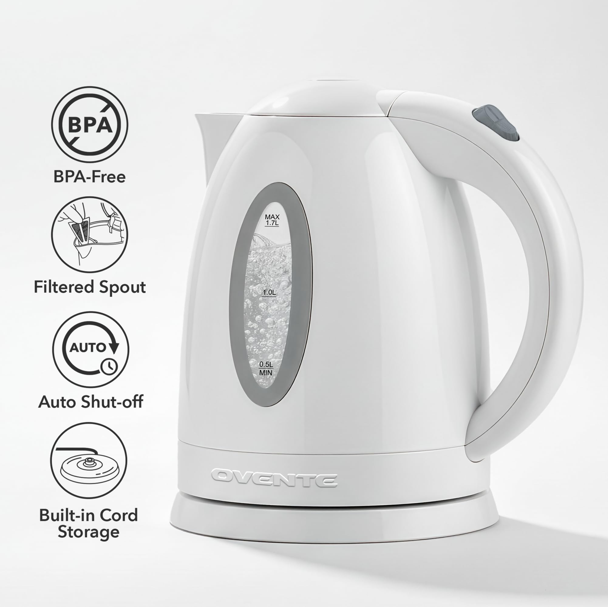 OVENTE KP72W locking lid shown for secure operation