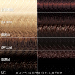 Overtone Auburn Brown massaging mask into hair during application.