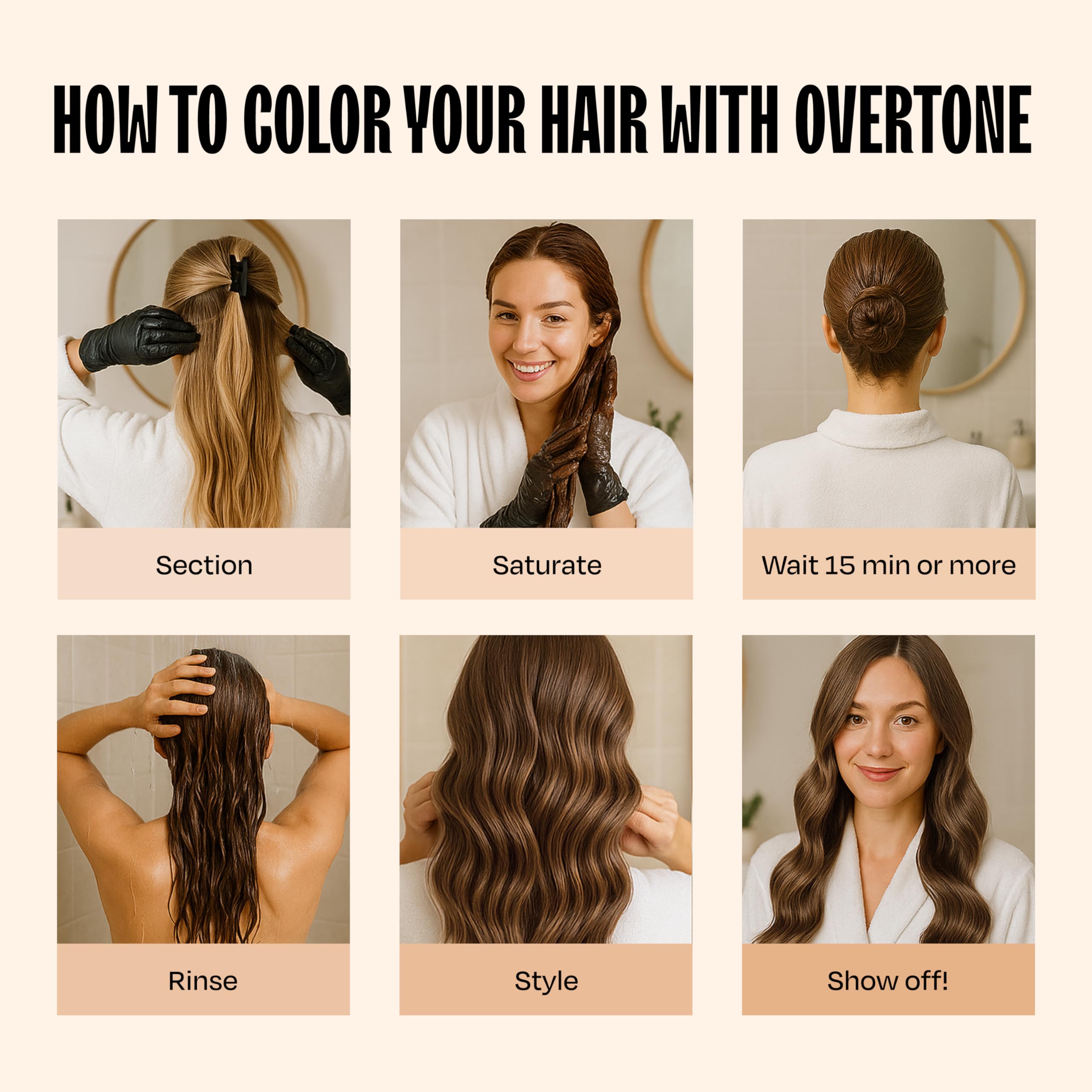 oVertone bottle ready to apply with easy-application