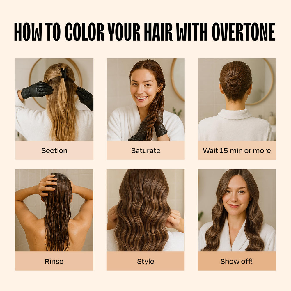 oVertone bottle ready to apply with easy-application