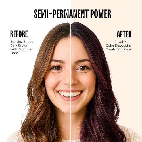 oVertone Cherry Chestnut before after shows dramatic healthy looking transformation