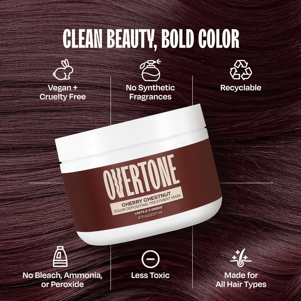 oVertone Cherry Chestnut jar closeup emphasizes creamy texture and moisture