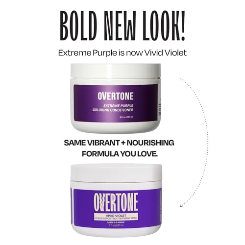 Overtone color-depositing-mask-dry-hair applied to dry hair for quick refresh.