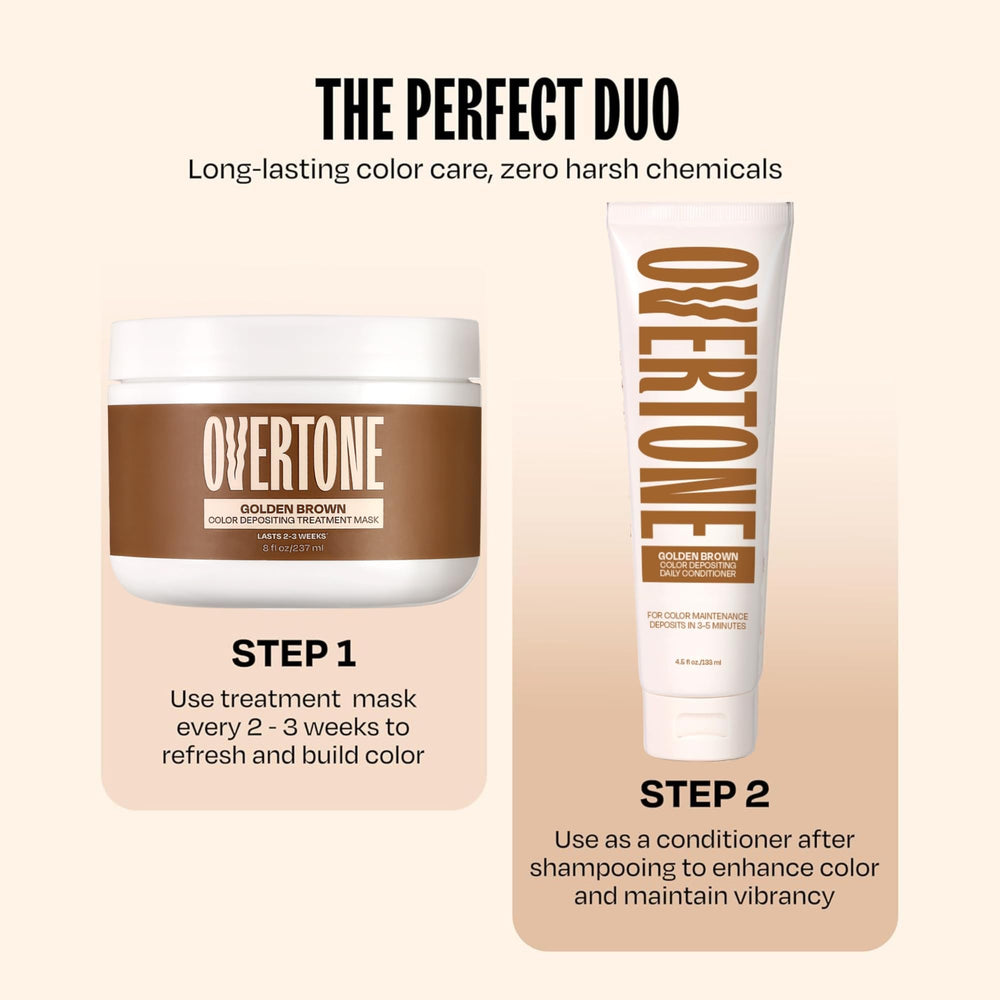 oVertone color mask delivering rich pigment to brown hair