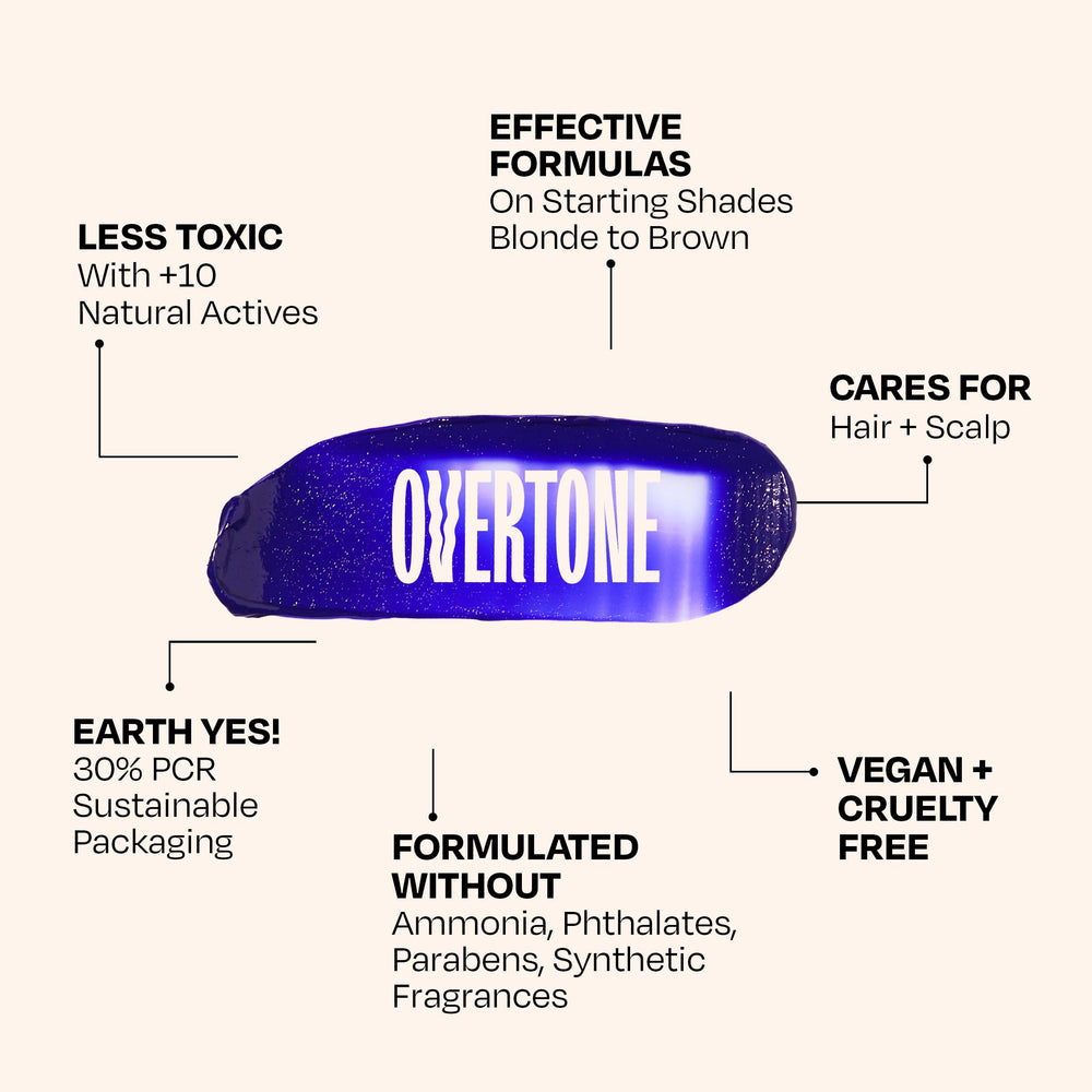 Overtone fade-resistant-pigment maintains color through washes.