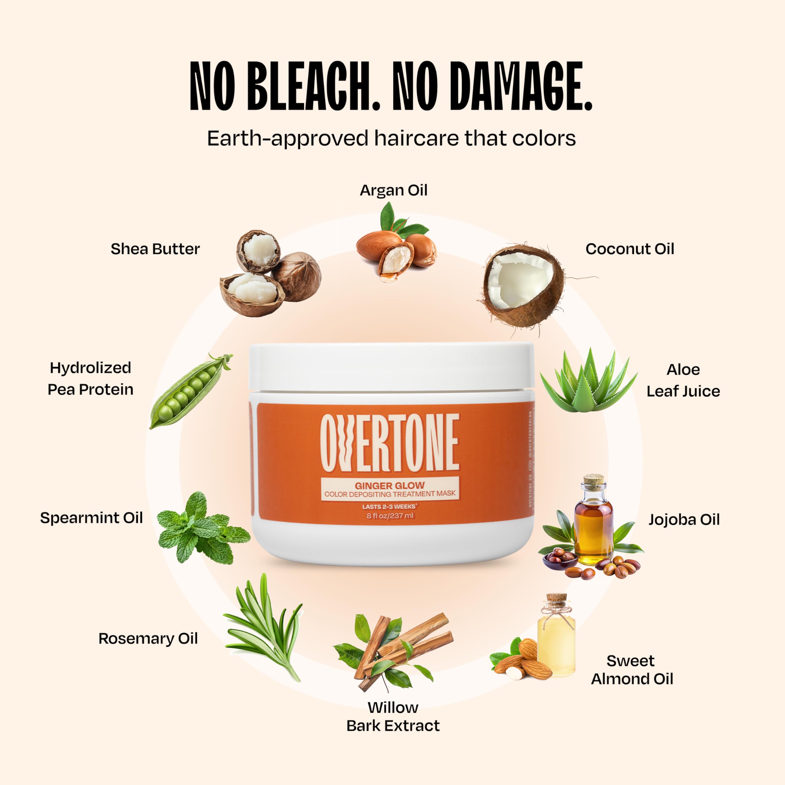 oVertone Ginger Glow all hair types application demonstrating suitability.