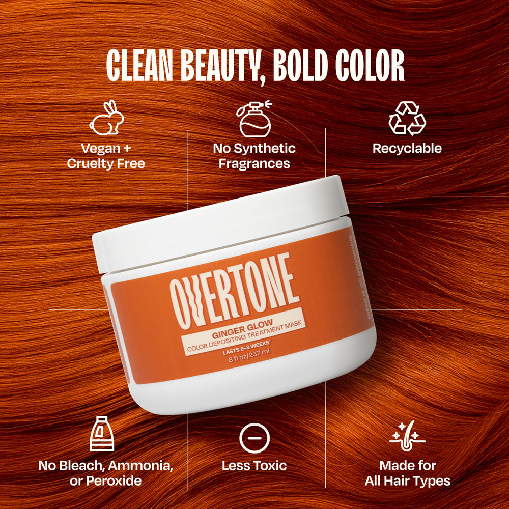 oVertone vegan cruelty-free badge emphasized on product packaging.