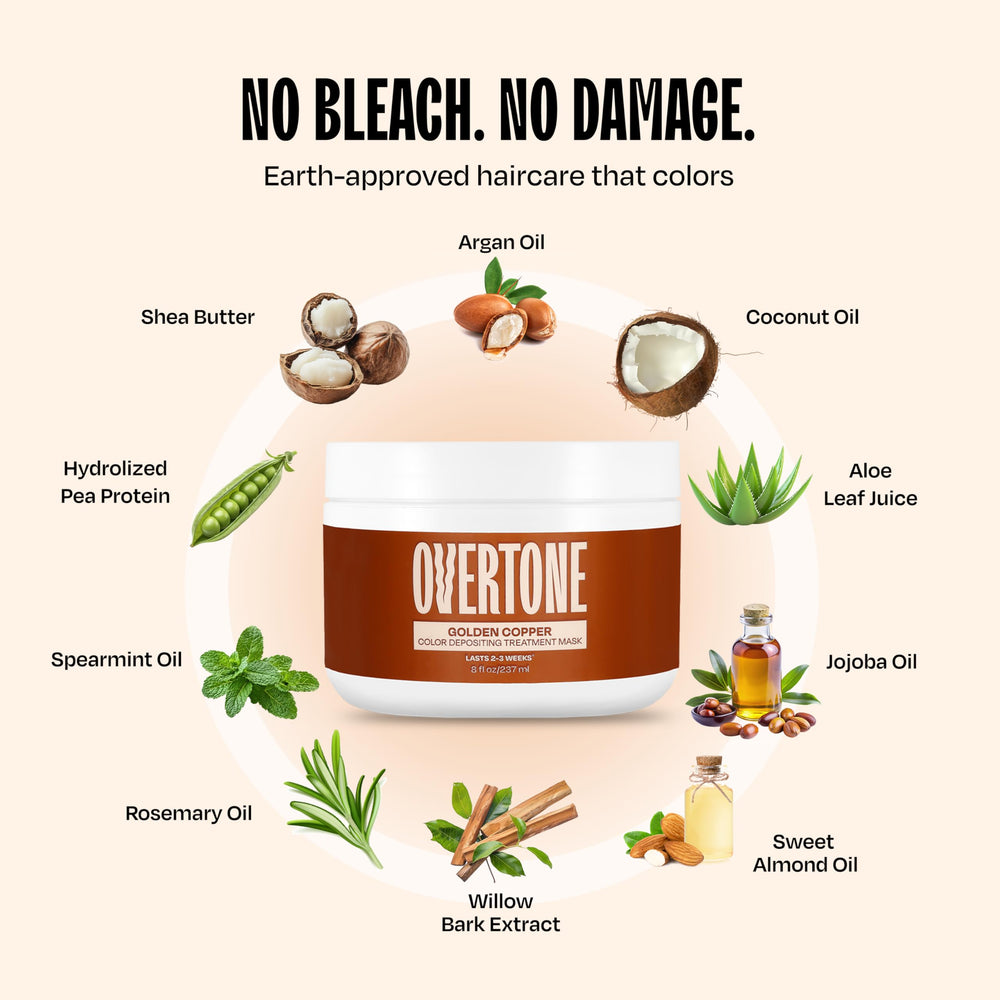 Overtone Golden Copper bathroom setup for convenient color care