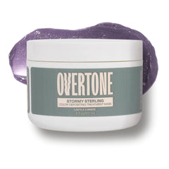 Overtone Stormy Sterling bottle front shows easy at home color refresh