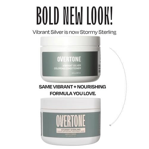 Overtone Stormy Sterling jar closeup highlights nourishing pigment for all hair