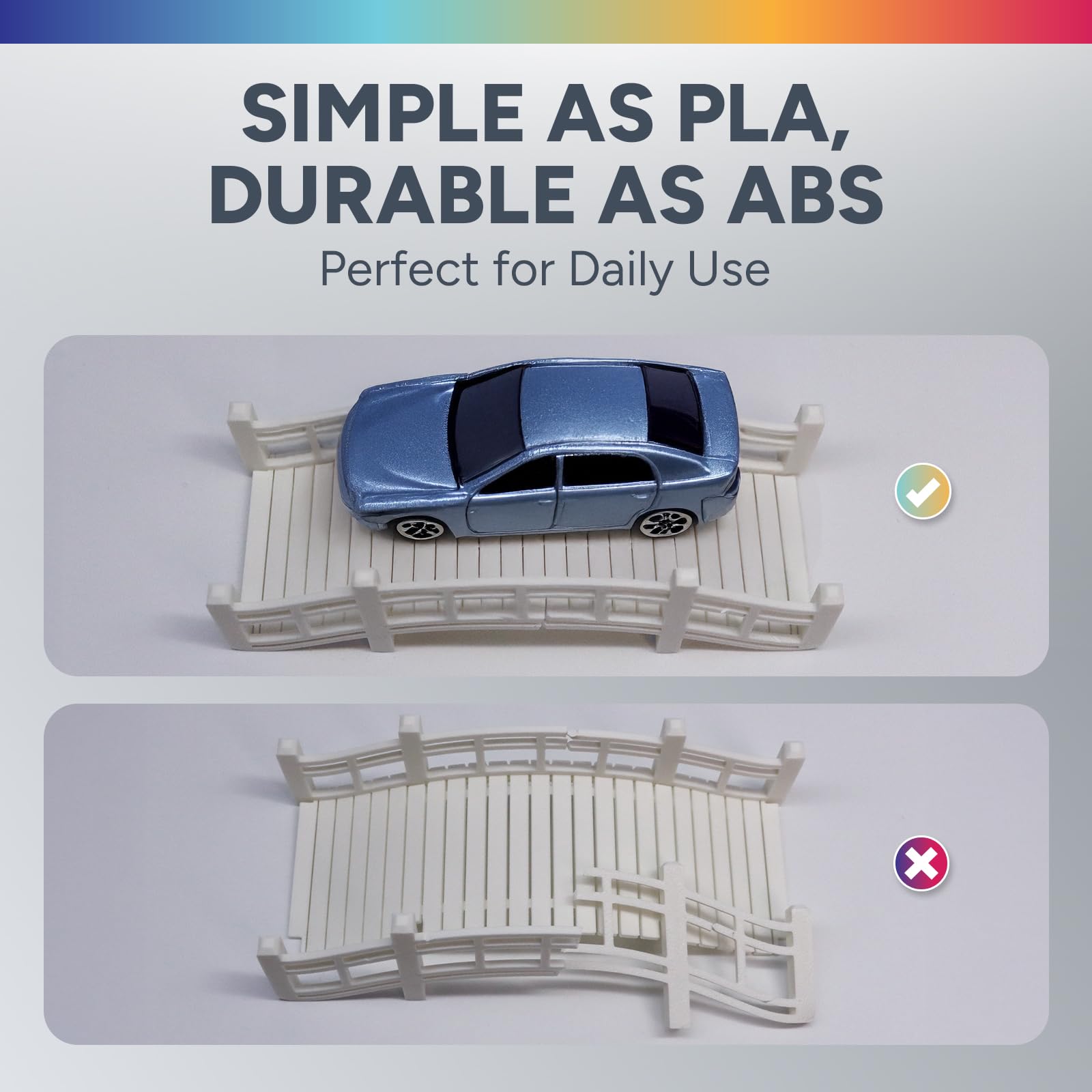 OVERTURE PETG weather-resistant material for outdoor use and harsh environments.