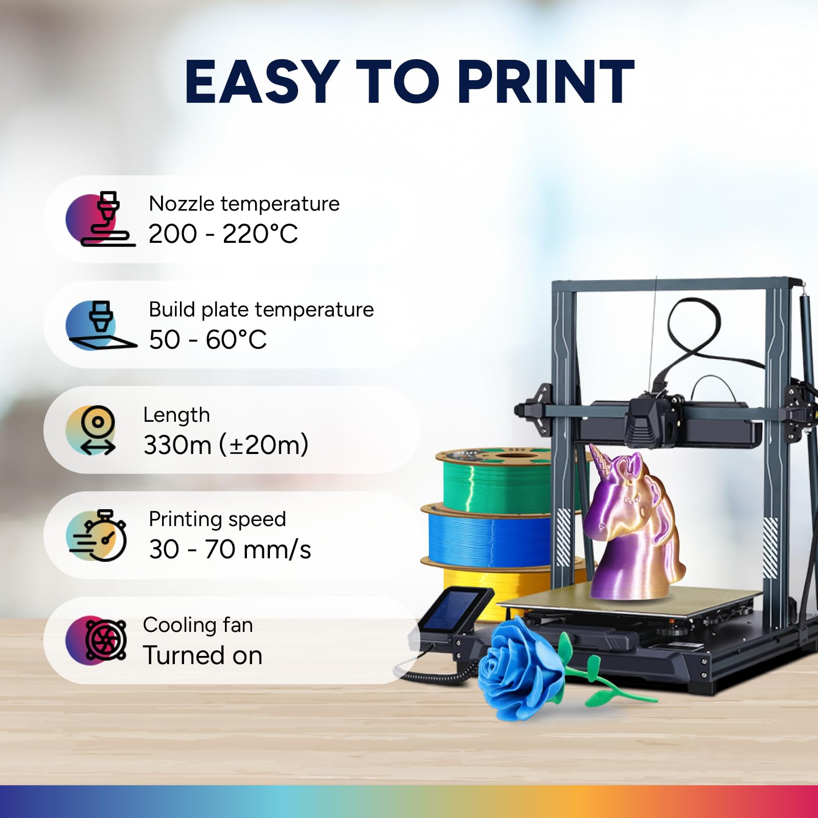 Overture Silk PLA bubble-free nozzle area indicating reliable extrusion