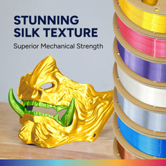 Overture Silk PLA close-up spool highlighting silky texture and smooth layers