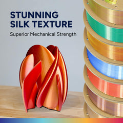 Overture Silk PLA wide color selection enables creative color combinations for projects