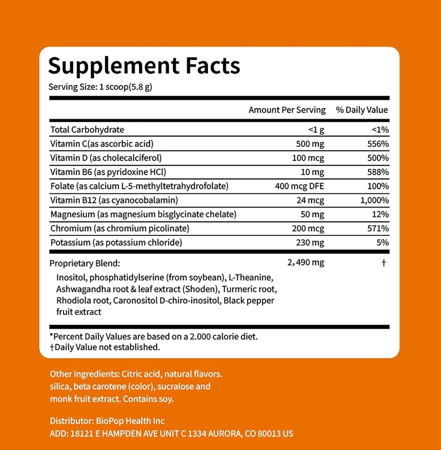 Oviaapo Cortisol Drink Powder scoop demonstrates precise daily serving.