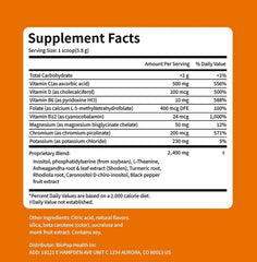 Oviaapo Cortisol Drink Powder scoop demonstrates precise daily serving.