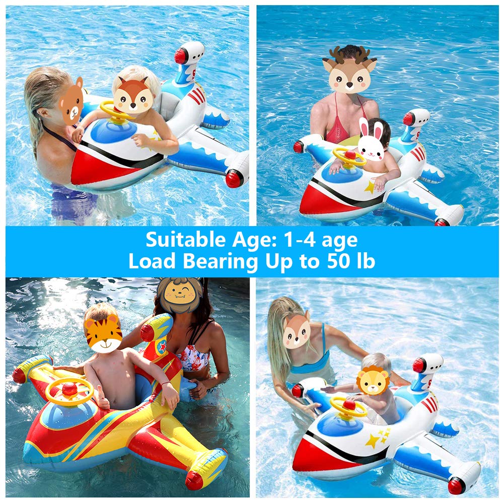 OVV baby float boat leg hold design protects tender skin.