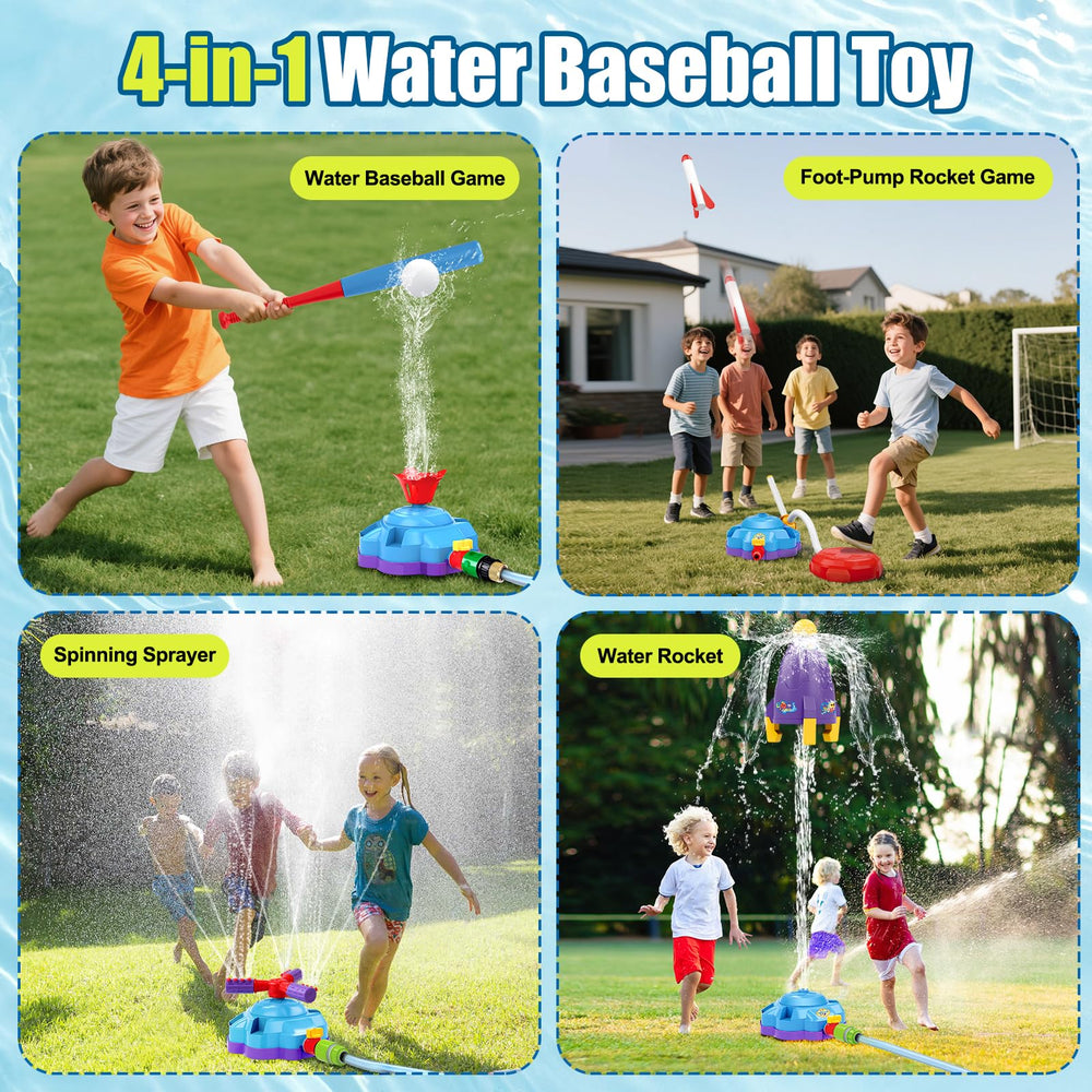 OWNONE water-spraying rocket launch in action for outdoor play