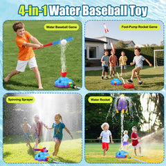 OWNONE water-spraying rocket launch in action for outdoor play