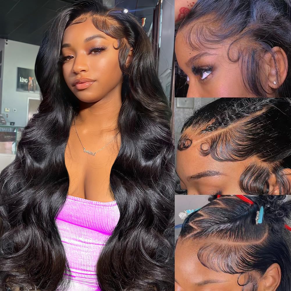 OWNROSE 30-inch lace front wig front view showing a natural, seamless hairline.