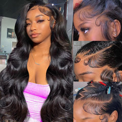 OWNROSE 30-inch lace front wig front view showing a natural, seamless hairline.
