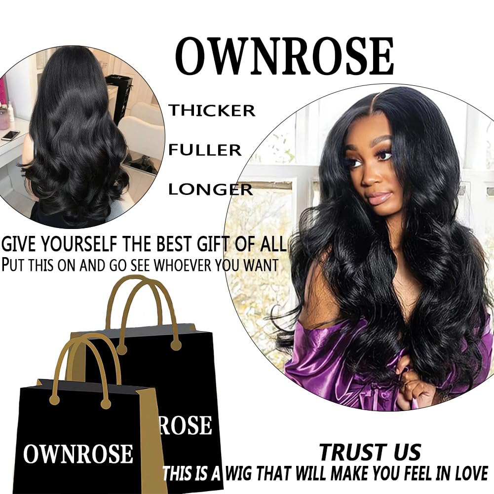 OWNROSE natural hairline and pre-plucked design for seamless parting.