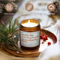 OWSUMER candle on a bedside table ready for winding-down evenings.