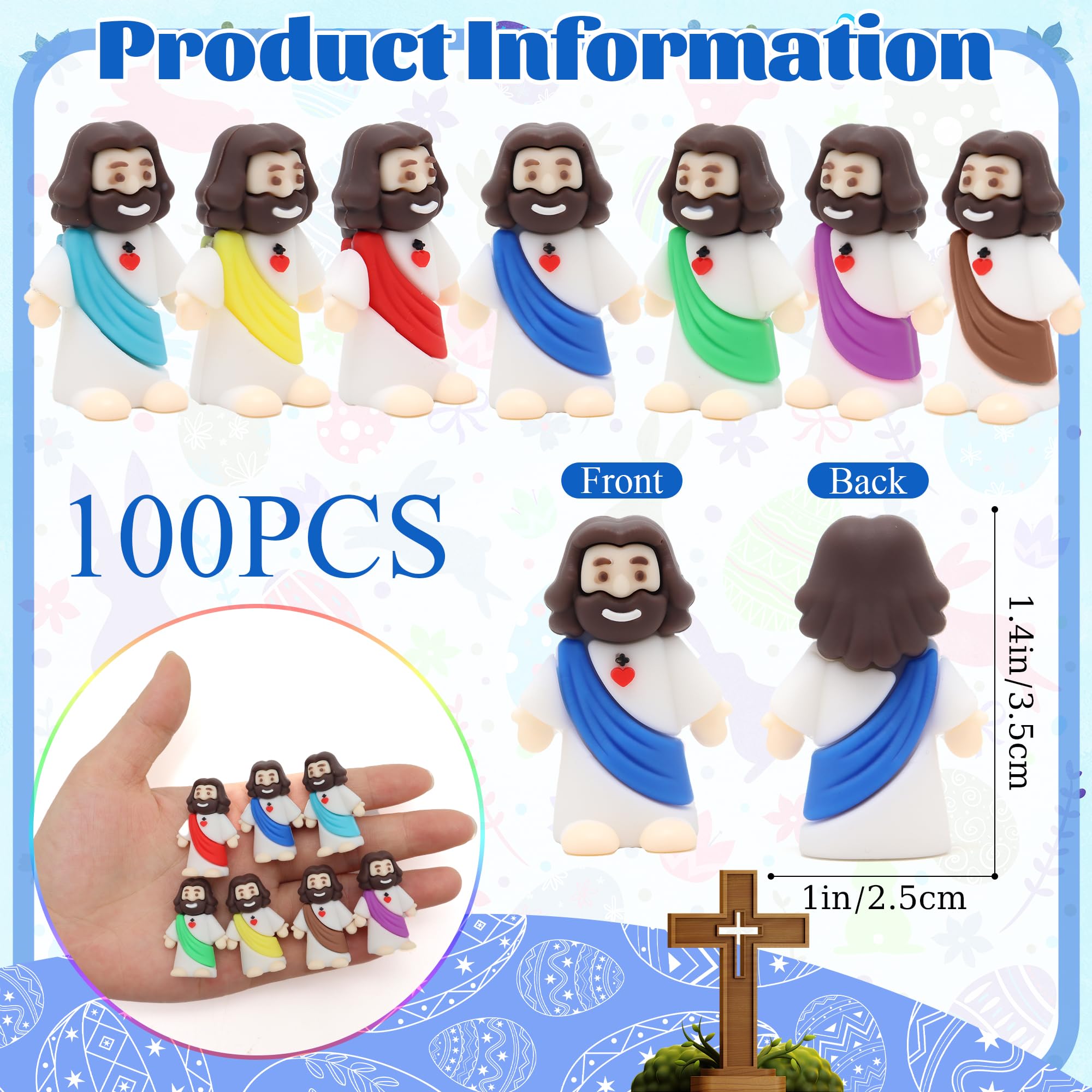 Owurha Baby Jesus figure in yellow, suitable for festive decorations and party favors