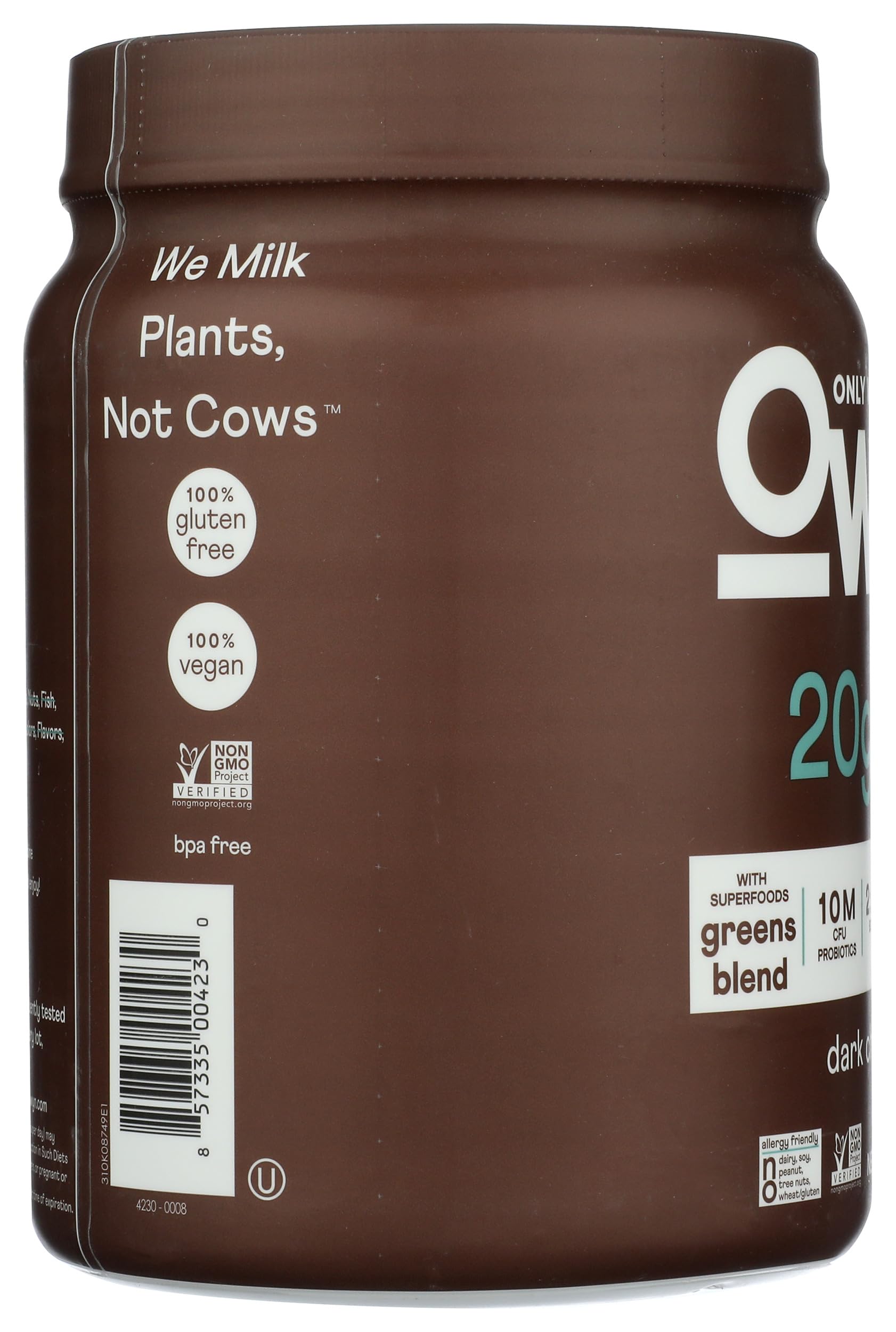 OWYN allergen-friendly badge highlighting top nine allergens tested