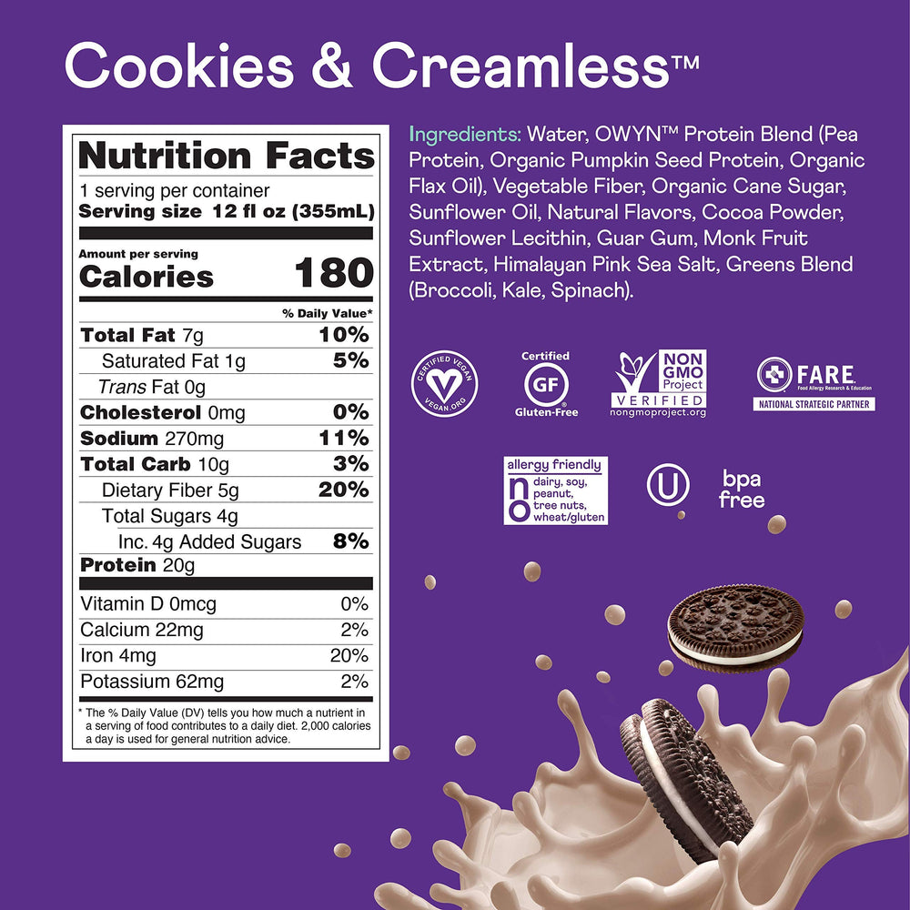 Ingredients include pumpkin seed, flax and pea for complete amino acids.