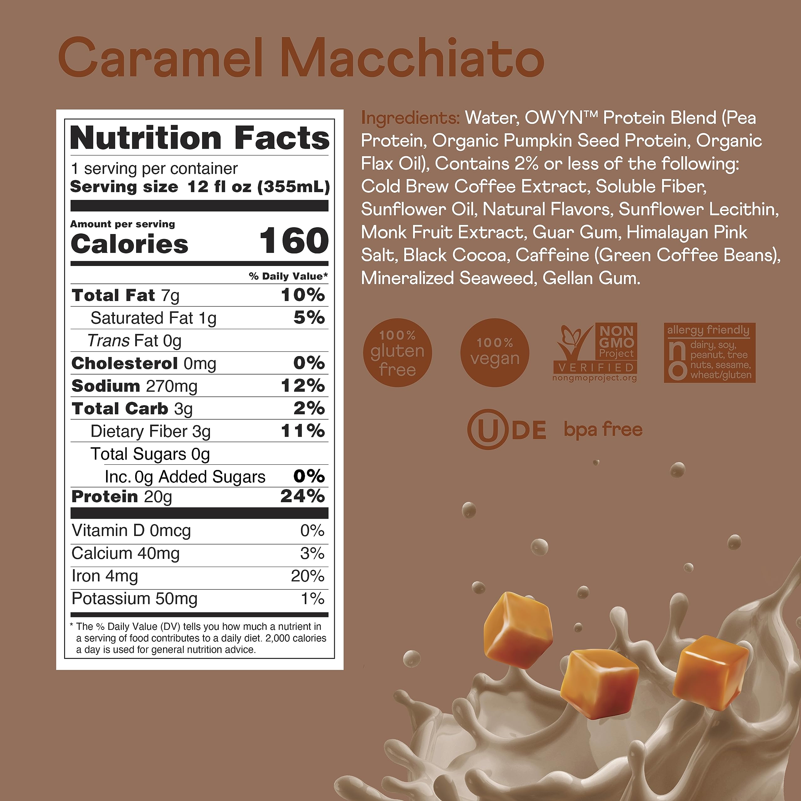 Plant-based protein ingredients like chia and pea support balanced nutrition.