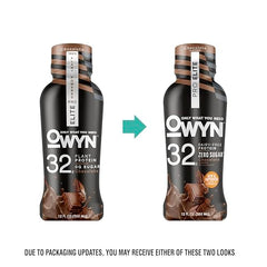 OWYN Pro Elite shake poured over ice highlights smooth texture and zero sugar concept