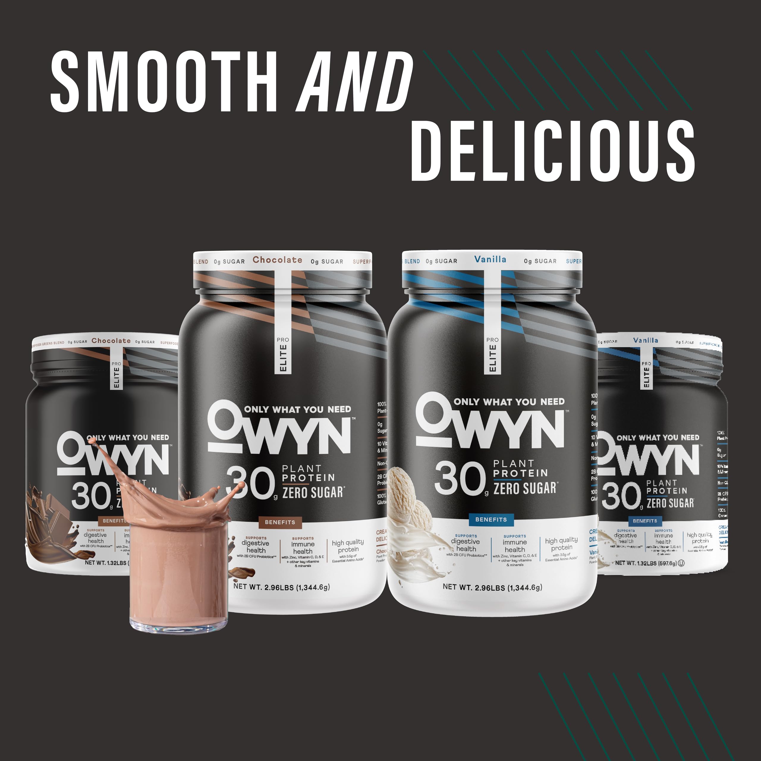 OWYN Pro Elite greens blend bottle promotes a nutrient boost for active days.