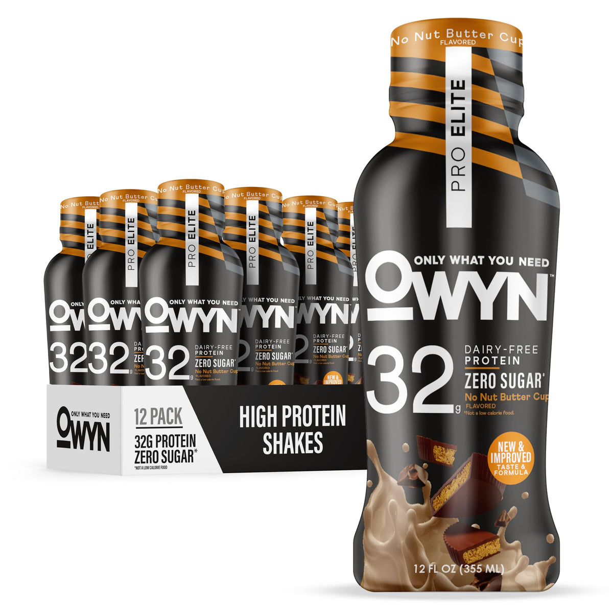 OWYN Pro Elite No Nut Buttercup bottle shows dairy-free protein for post-workout fueling