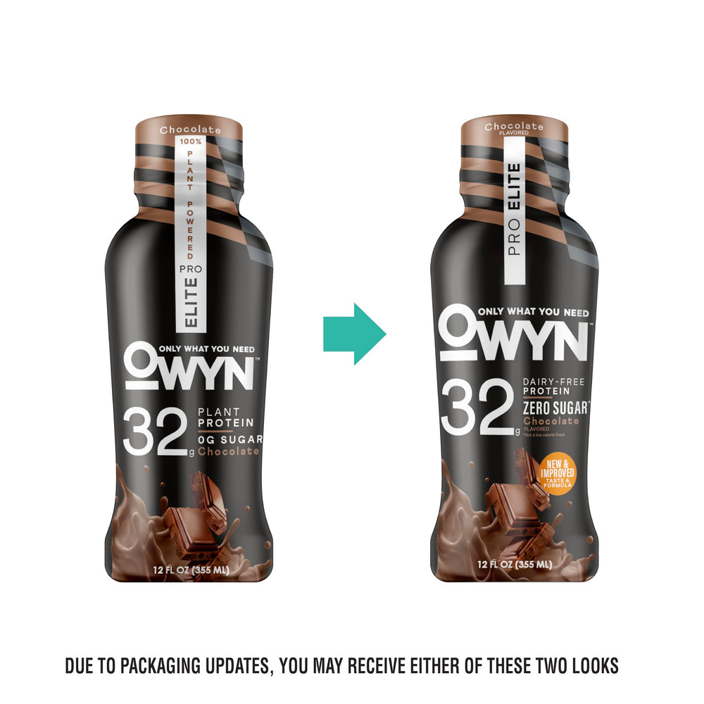 OWYN Pro Elite Vanilla glass with ice highlights plant-based protein and refreshing texture