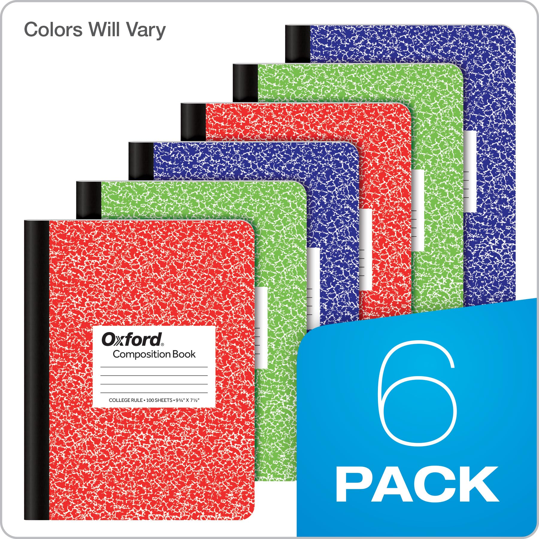 Oxford composition notebook multipack on display, affordable classroom supplies.