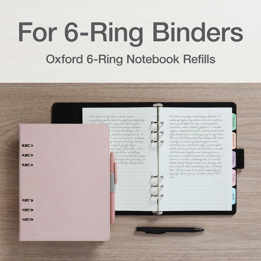 Oxford daily planner setup with refill pages for on-the-go planning.