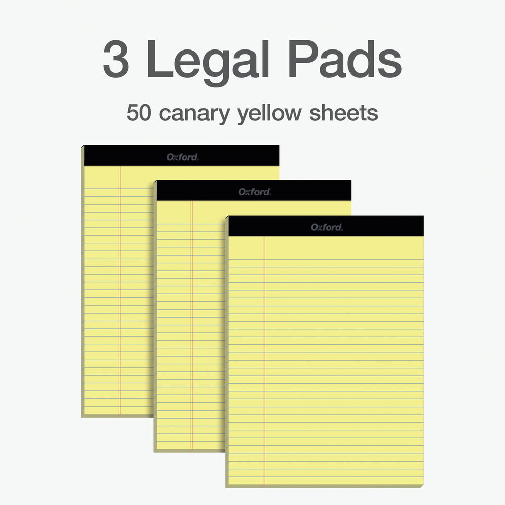Oxford legal pad beside ruler to show standard 8.5 x 11 size