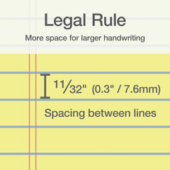 Oxford legal pad wide ruled lines on both sides for spacious handwriting