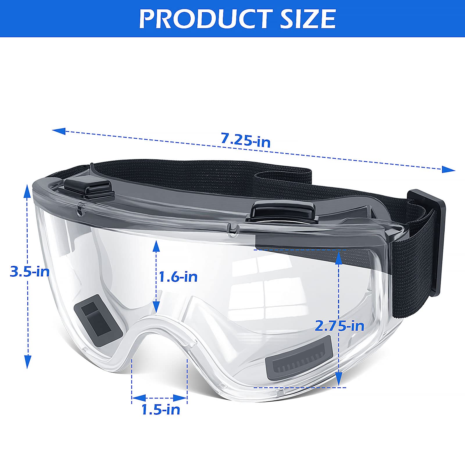OXG safety goggles front view highlighting ANSI Z87.1 certification.